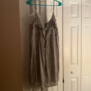 Black and white dress with zip feature in front. Beautiful on!